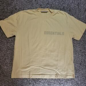 Essentials Fear Of God T-Shirt “ Light Tuscan” Yellow Size Large Oversized
